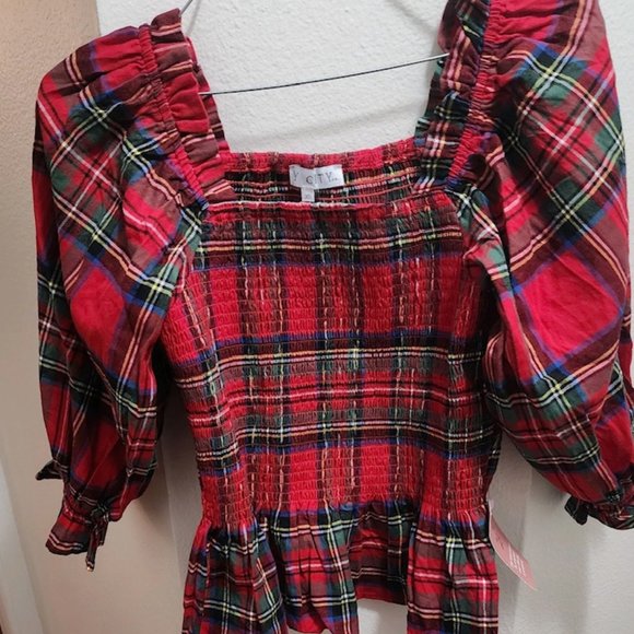 Ivy City Co Tops - Ivy City Co Tartan Top Size XS
